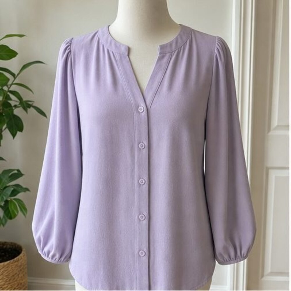 Lilac Ruffle Blouse